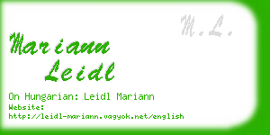 mariann leidl business card